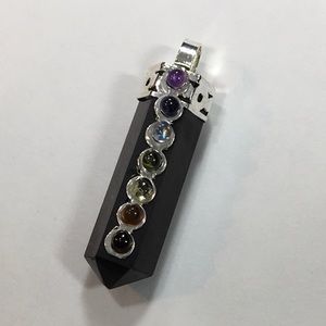 Shungite Chakra Pendant full moon cleansed / reiki